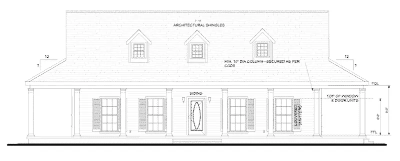 Southern House Plan Front Elevation - Lori Lane Southern Home 028D-0095 - Shop House Plans and More
