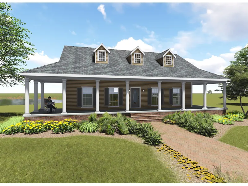 Southern House Plan Front Photo 01 - Lori Lane Southern Home 028D-0095 - Shop House Plans and More