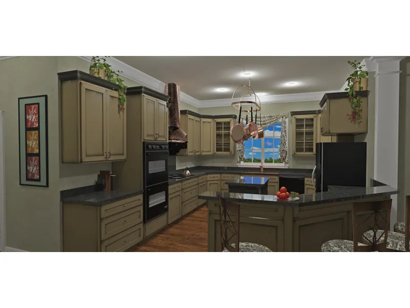 Country House Plan Kitchen Photo 01 - Frances Park Country Home 028D-0098 - Search House Plans and More