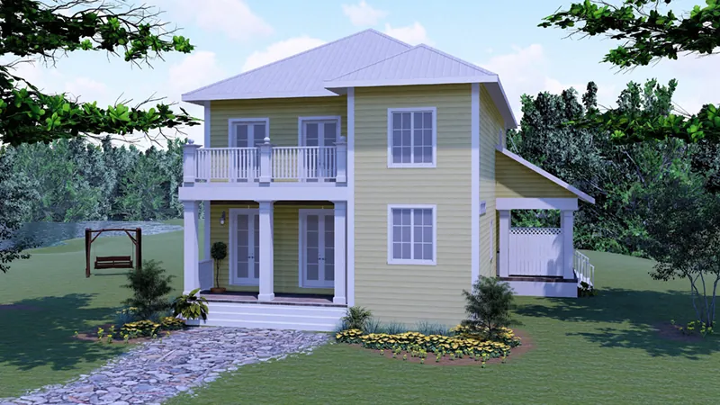 Southern House Plan Front of Home - 028D-0102 - Shop House Plans and More