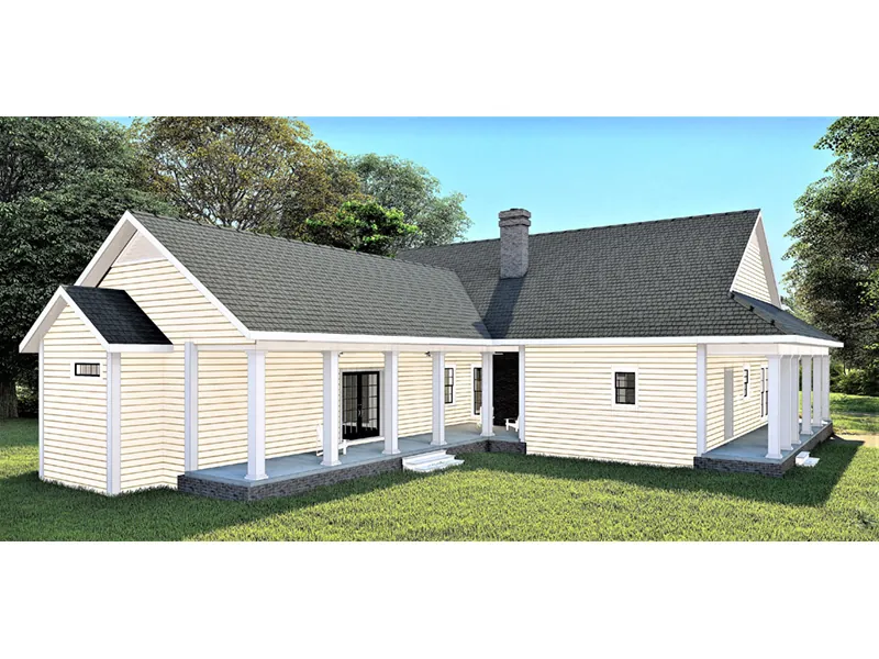 Lowcountry House Plan Rear Photo 01 - 028D-0110 - Shop House Plans and More