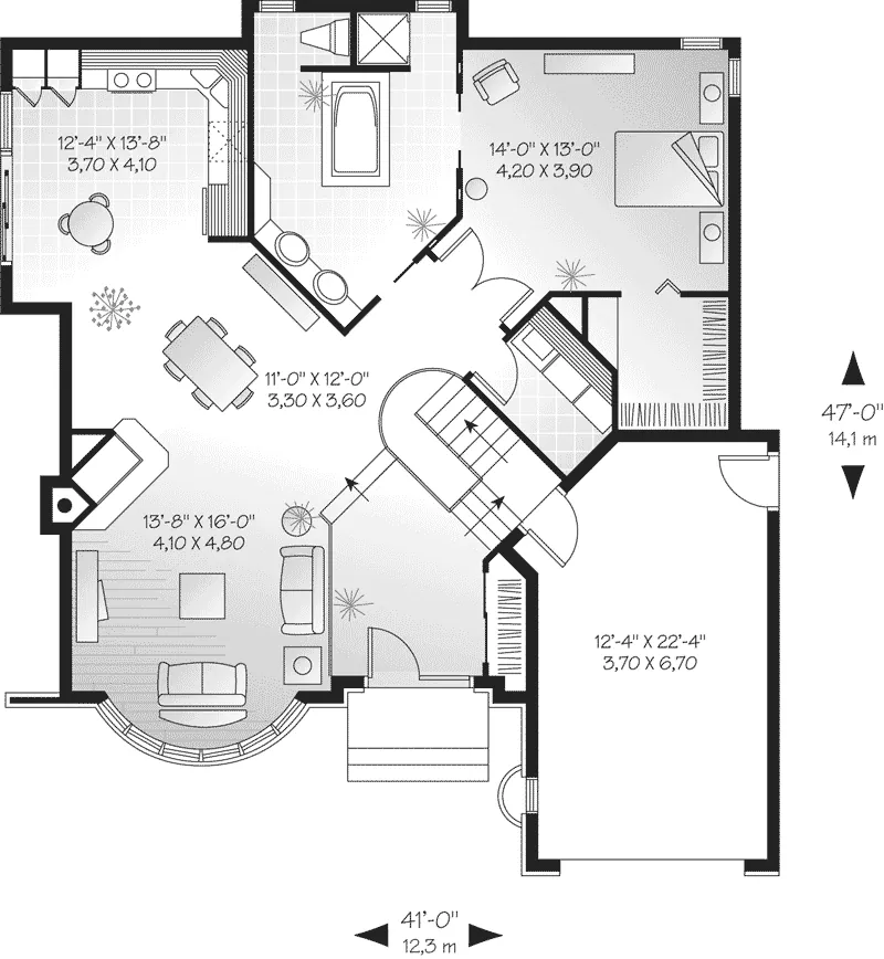English Cottage House Plan First Floor - Glencairn Victorian Home 032D-0012 - Search House Plans and More