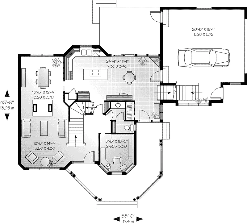 First Floor - Metcalfe Victorian Home 032D-0028 - Shop House Plans and More