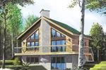 Vacation House Plan Front Image - Tumbler Ridge A-Frame Home 032D-0032 - Shop House Plans and More