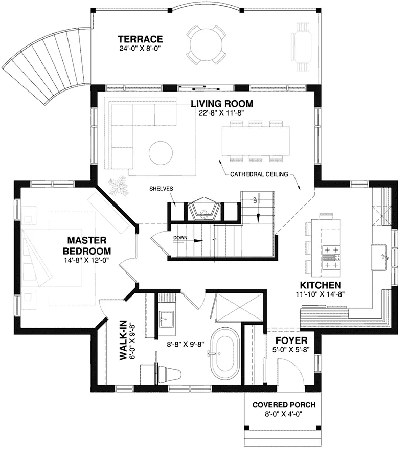First Floor - Freshfield Waterfront Home 032D-0040 - Search House Plans and More
