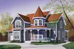 Southern House Plan Front Image - Glendale Cove Victorian Home 032D-0048 - Search House Plans and More