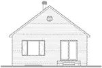 Country House Plan Rear Elevation - Rusholm Narrow Lot Ranch Home 032D-0105 - Shop House Plans and More