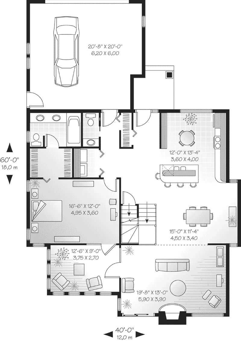Southern House Plan First Floor - Bodie Island Vacation Style Home 032D-0221 - Search House Plans and More