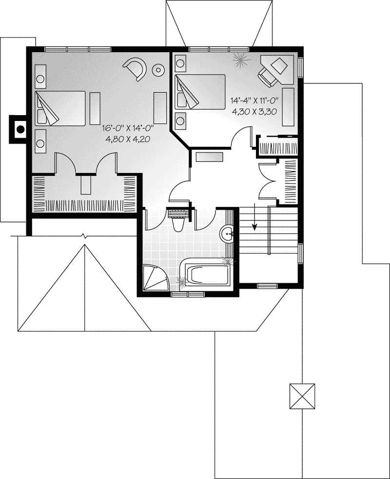 Home Plan Second Floor 032D-0234