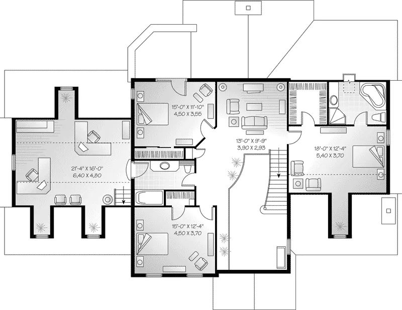 Southern House Plan Second Floor - Ansonville Park Luxury Home 032D-0255 - Search House Plans and More