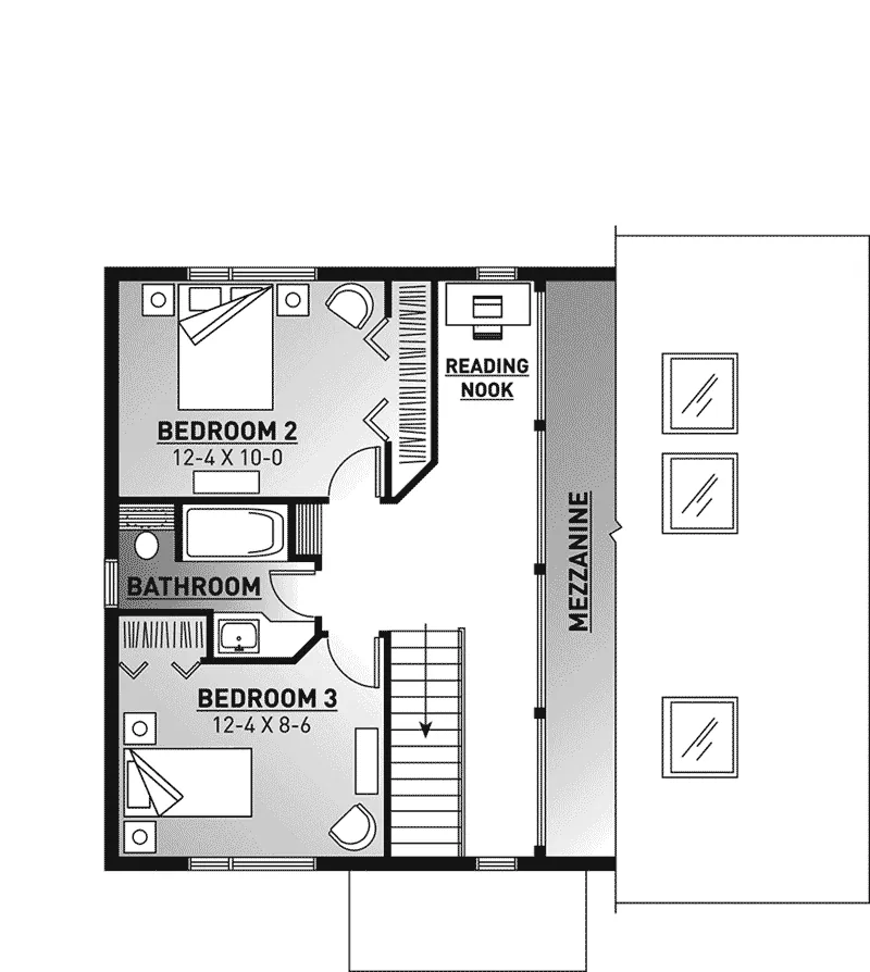 Traditional House Plan Second Floor - Kissinger Cove Vacation Home 032D-0362 - Search House Plans and More