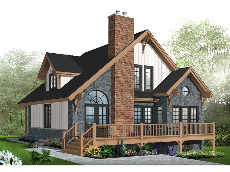 Vacation House Plan Front Photo 07 - Duffy Pass Cottage Cabin Home 032D-0368 - Search House Plans and More