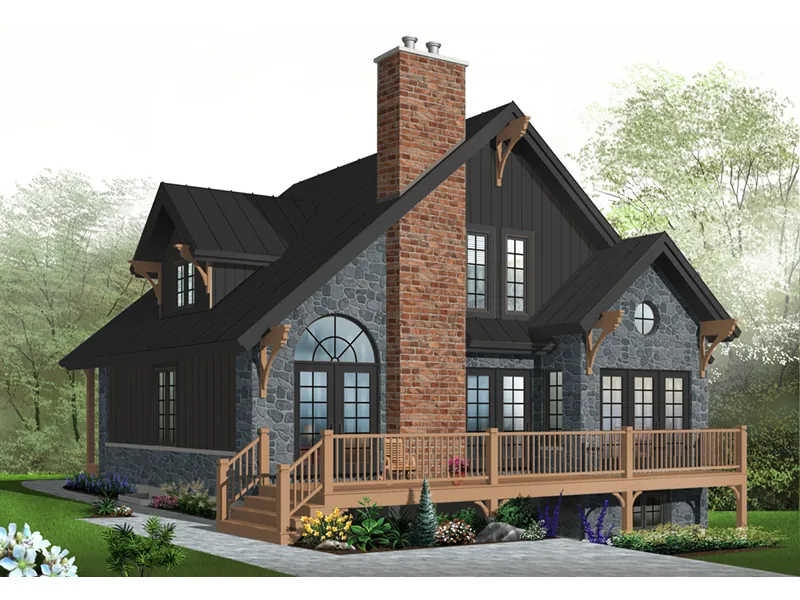 Vacation House Plan Front Photo 09 - Duffy Pass Cottage Cabin Home 032D-0368 - Search House Plans and More