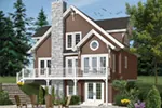 Vacation House Plan Rear Photo 05 - Duffy Pass Cottage Cabin Home 032D-0368 - Search House Plans and More
