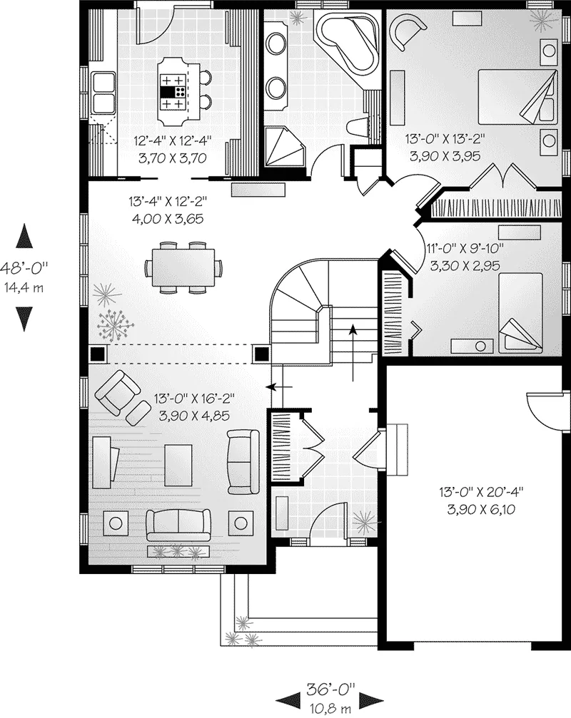 Country House Plan First Floor - Wanette English Cottage Home 032D-0394 - Shop House Plans and More