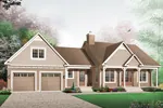 Country House Plan Front Image - Stillwater Craftsman Ranch Home 032D-0403 - Shop House Plans and More