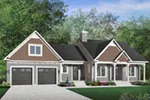 Country House Plan Front Photo 05 - Stillwater Craftsman Ranch Home 032D-0403 - Shop House Plans and More