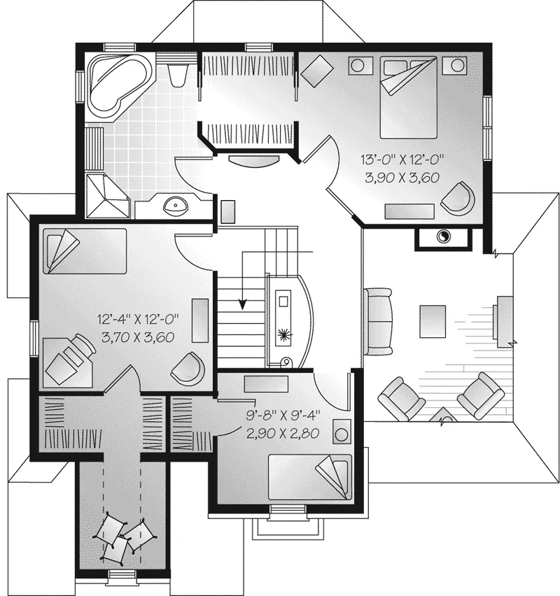 Second Floor - Fletcher Manor European Home 032D-0427 - Search House Plans and More