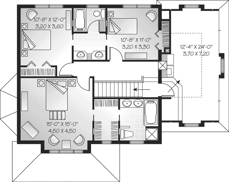 Country House Plan Second Floor - Southard Country Home 032D-0440 - Shop House Plans and More