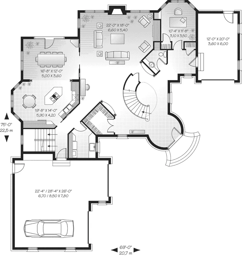 European House Plan First Floor - Parsons Luxury European Home 032D-0441 - Shop House Plans and More
