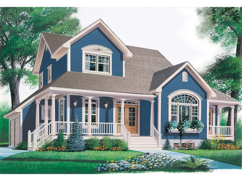 Traditional House Plan Front Photo 02 - Reidsburg Country Home 032D-0468 - Shop House Plans and More
