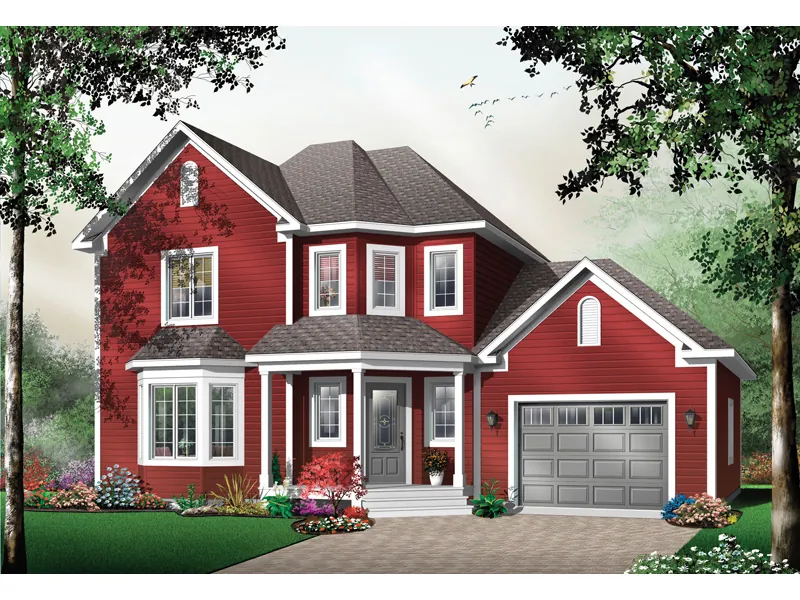 Traditional House Plan Front Image - Sandy Ridge Country Home 032D-0484 - Shop House Plans and More