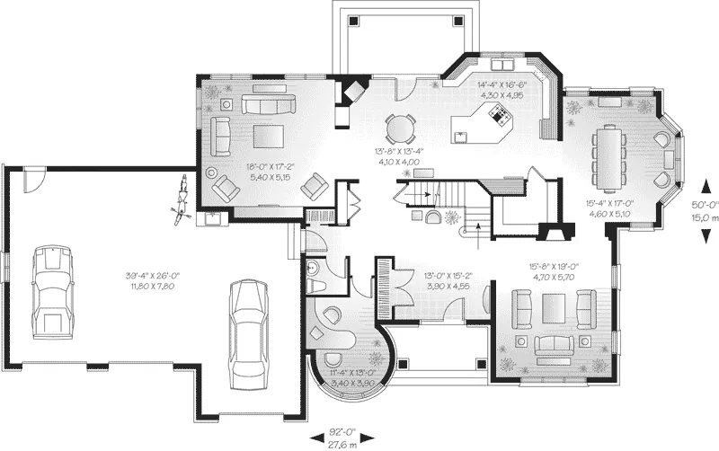 Traditional House Plan First Floor - Matilda Manor Luxury Home 032D-0492 - Shop House Plans and More
