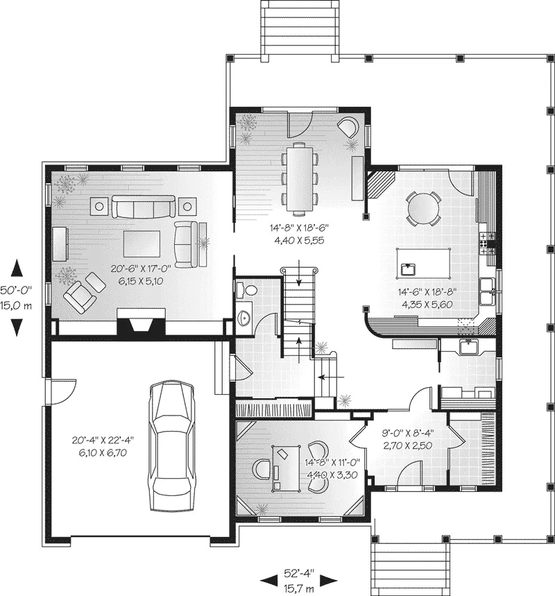 Traditional House Plan First Floor - Saluvia Luxury Country Home 032D-0496 - Shop House Plans and More