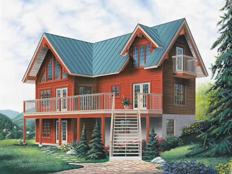 Rustic House Plan Front Photo 01 - Clarks Summit Rustic Cabin Home 032D-0510 - Search House Plans and More