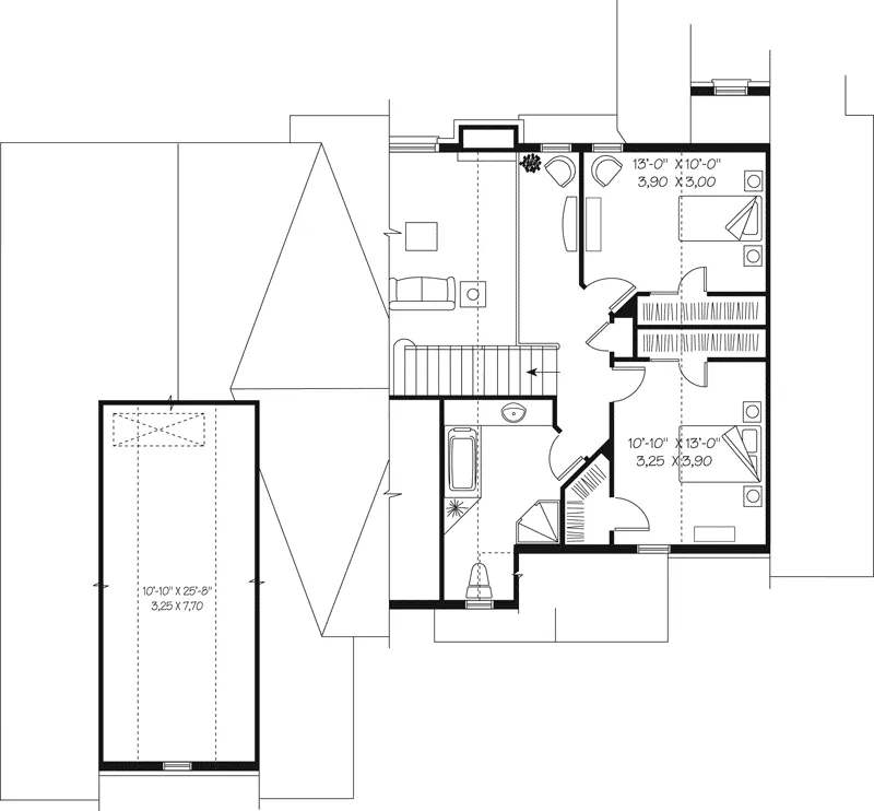 Second Floor - White Valley Rustic Luxury Home 032D-0522 - Shop House Plans and More