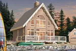Modern House Plan Front Image - Beach Lake A-Frame Home 032D-0534 - Search House Plans and More