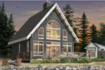 Modern House Plan Front Photo 01 - Beach Lake A-Frame Home 032D-0534 - Search House Plans and More