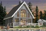 Modern House Plan Front Photo 02 - Beach Lake A-Frame Home 032D-0534 - Search House Plans and More