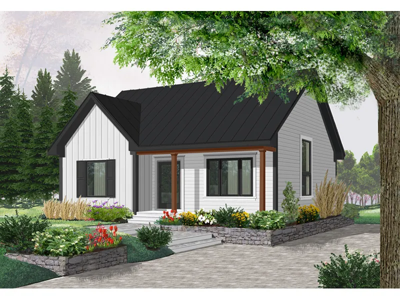 Ranch House Plan Front Photo 03 - Ladina Country Home 032D-0542 - Shop House Plans and More