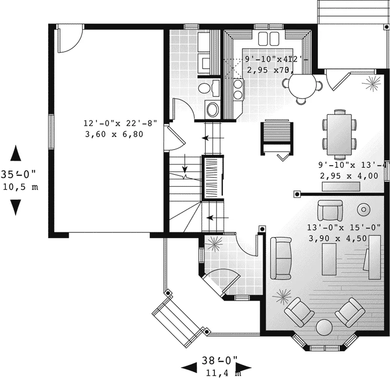 Traditional House Plan First Floor - Manheim Park Victorian Home 032D-0545 - Shop House Plans and More