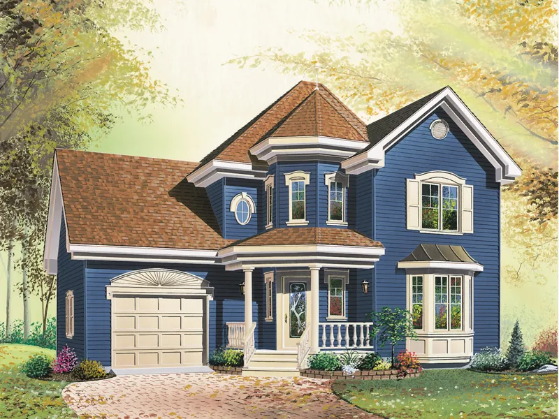 Traditional House Plan Front Image - Manheim Park Victorian Home 032D-0545 - Shop House Plans and More