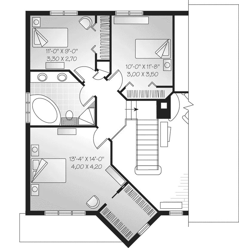 Contemporary House Plan Second Floor - Stony Point Contemporary Home 032D-0557 - Shop House Plans and More