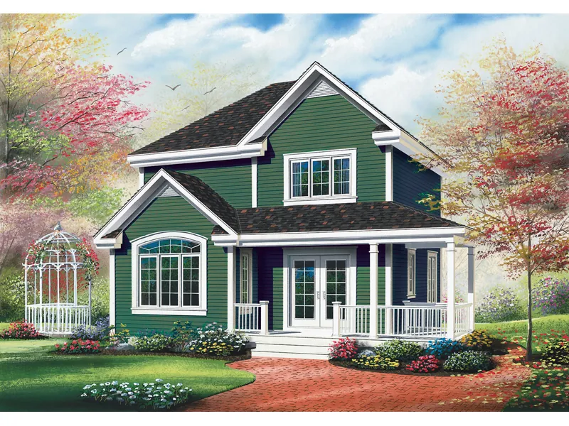 Farmhouse Plan Front Image - Altenwald Country Farmhouse 032D-0564 - Search House Plans and More
