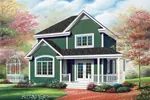 Farmhouse Plan Front Image - Altenwald Country Farmhouse 032D-0564 - Search House Plans and More