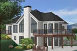 Waterfront House Plan Front Photo 02 - Swissvale Mountain Home 032D-0605 - Shop House Plans and More