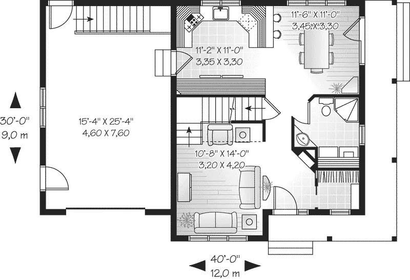 Country House Plan First Floor - Highmore Country Home 032D-0622 - Search House Plans and More