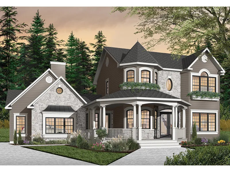 Traditional House Plan Front Photo 02 - Laurel Run Victorian Home 032D-0639 - Shop House Plans and More
