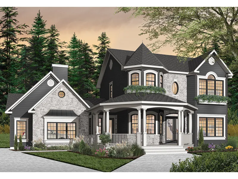 Traditional House Plan Front Photo 03 - Laurel Run Victorian Home 032D-0639 - Shop House Plans and More