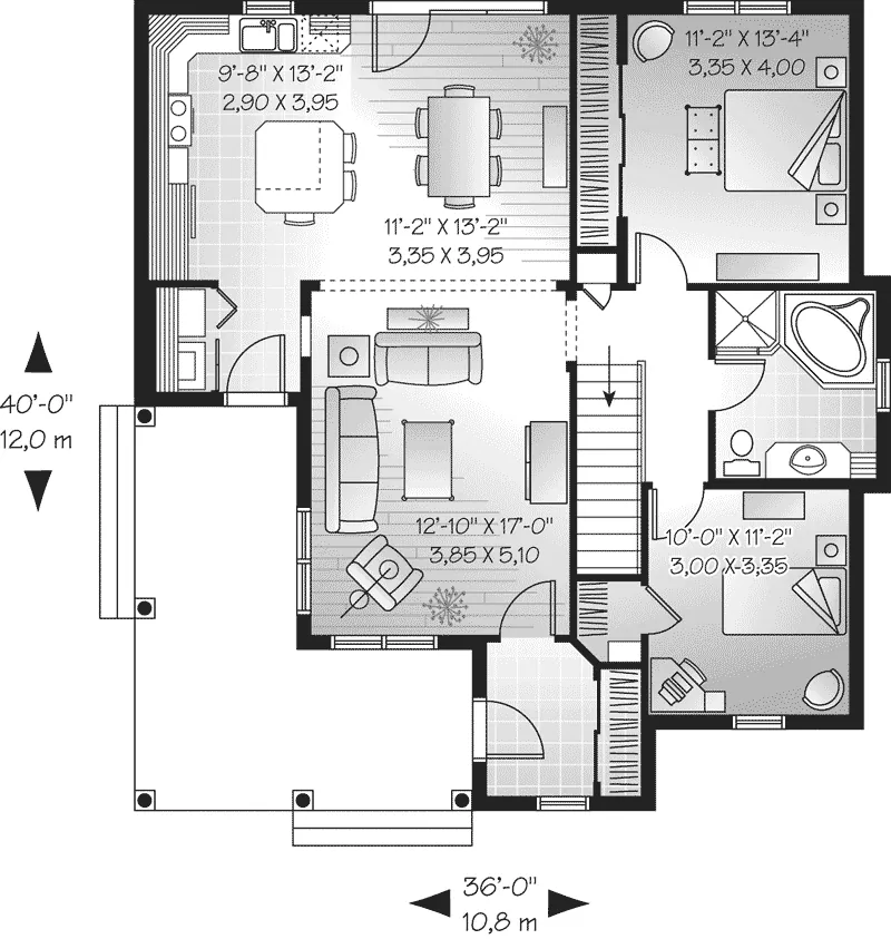 Country House Plan First Floor - Markhall Ranch Home 032D-0656 - Shop House Plans and More
