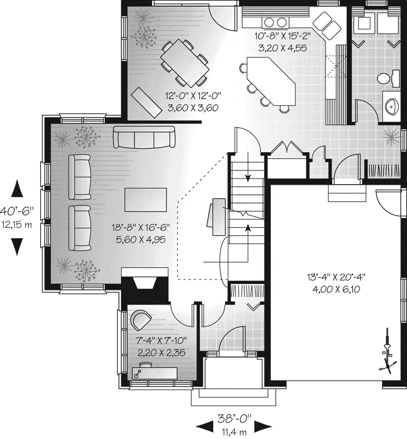 Southern House Plan First Floor - Gorman Traditional Home 032D-0691 - Search House Plans and More