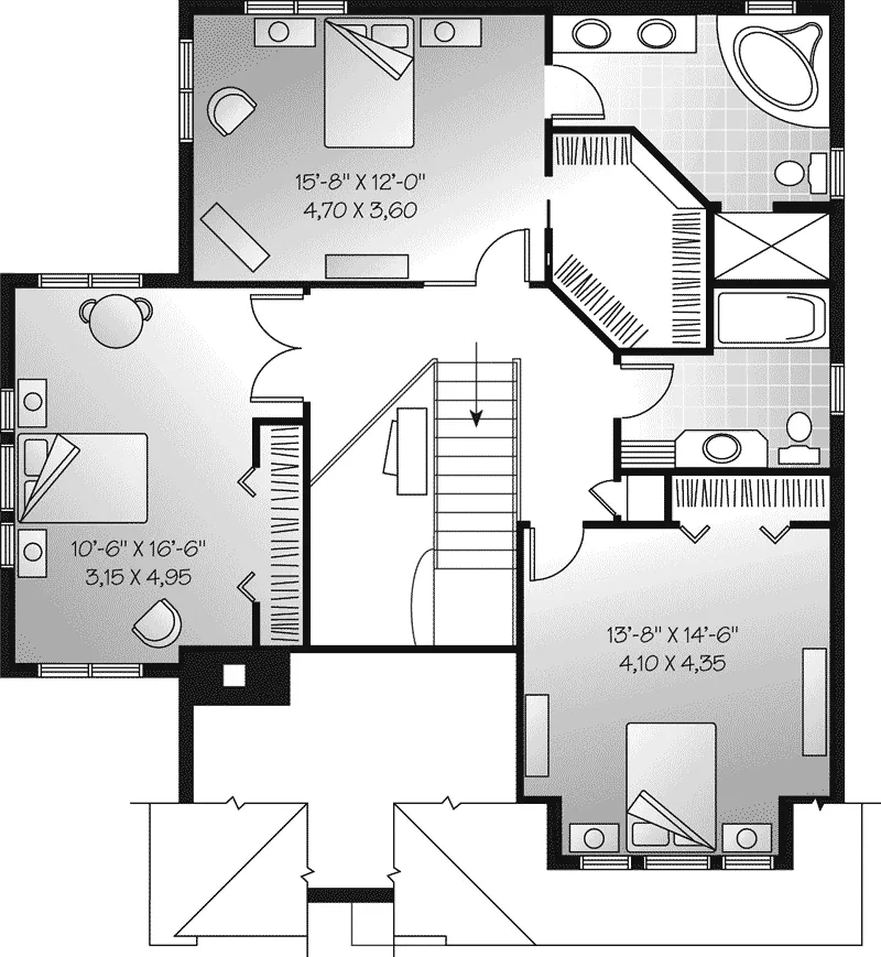 Southern House Plan Second Floor - Gorman Traditional Home 032D-0691 - Search House Plans and More