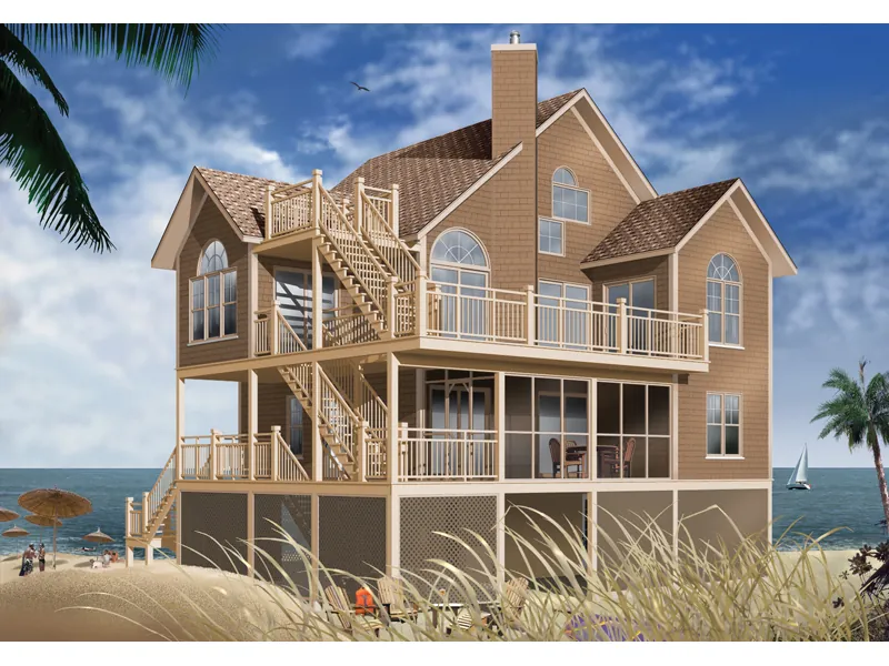 Kellmeyer Coastal Home Plan 032D-0699 - Search House Plans and More