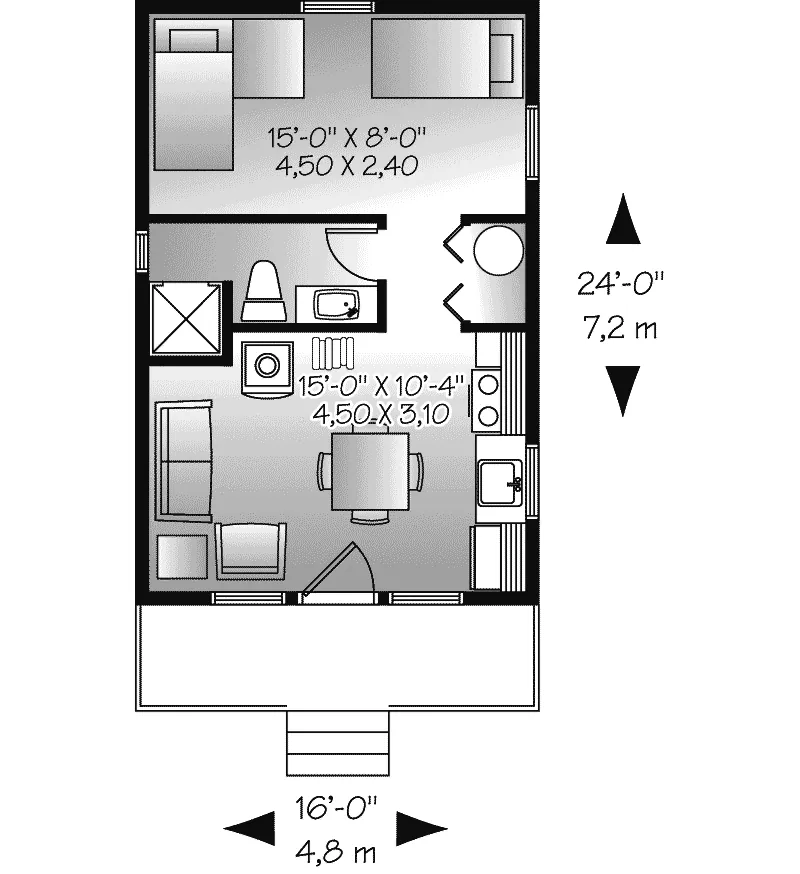 Country House Plan First Floor - Landscape Country Cottage Home 032D-0707 - Shop House Plans and More