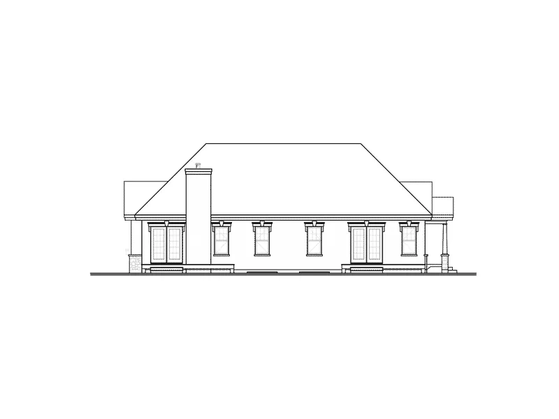 Early American House Plan Rear Elevation - Swiss Valley European Home 032D-0715 - Shop House Plans and More