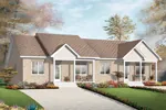 Traditional House Plan Front Image - Lionsgate Ranch Duplex Home 032D-0716 - Shop House Plans and More